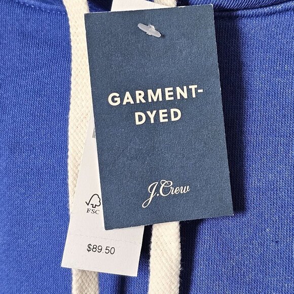 J. Crew Heritage Fleece Cropped Hoodie Sweatshirt Harbor View #BW072 Women's XXS - Picture 8 of 11